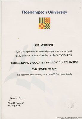 Tutor Certificate